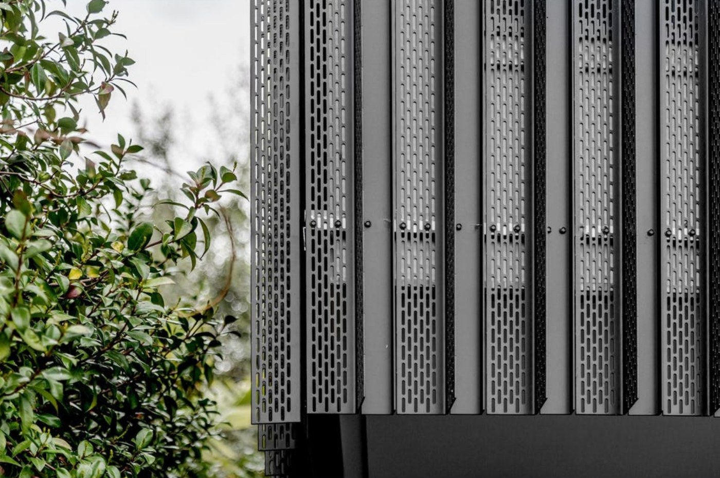 The Hawthorn House, Little Church St, Hawthorn: detail of the vertical batten screen