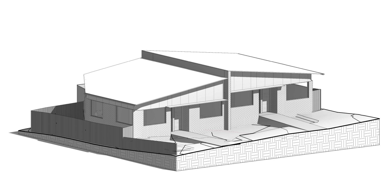 AdventCare Nunawading ILUs: architectural render of the independent living units, designed in house by Silverfox Management